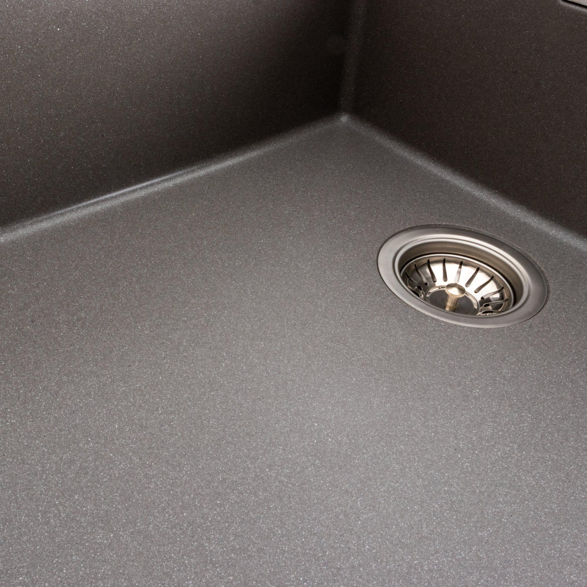 Мийка для кухні гранітна Platinum 8650 DIAMOND матова Сірий мусон - фото 5 Мийка для кухні гранітна Platinum 8650 DIAMOND матова Сірий мусон - фото 5