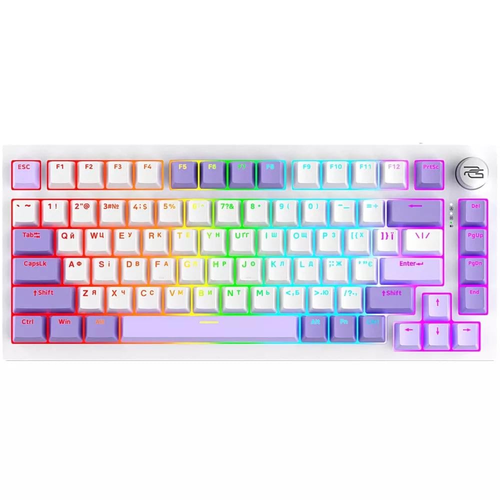 Клавиатура игровая беспроводная Proove Gaming Coupe с RGB подсветкой английская/украинская раскладка White (WKCP00022402)