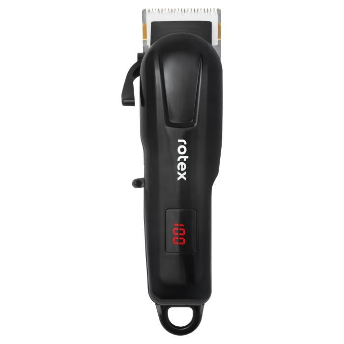 Машинка для стрижки Rotex RHC175-C ProLine Cordless акумуляторна LED-дисплей до 180 хв керамічний ніж Чорний (ML-07045)