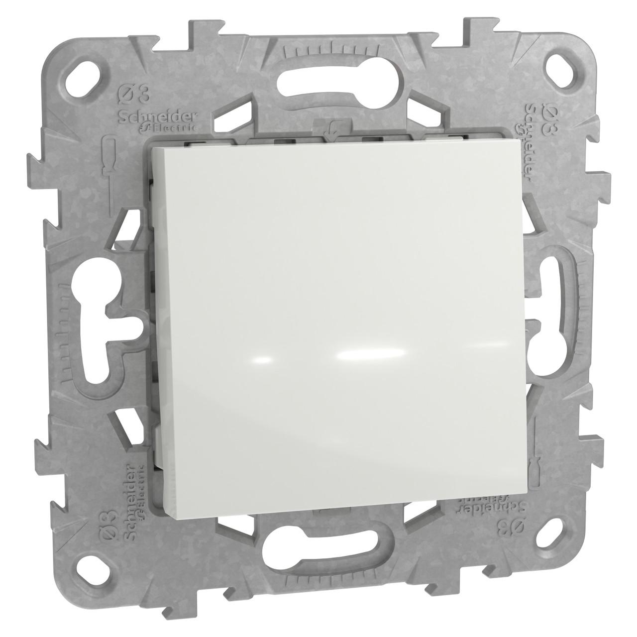 Выключатель Schneider Electric Unica New PC 1-клавишный 74,5х74,5х34,25 мм Белый (NU520318)