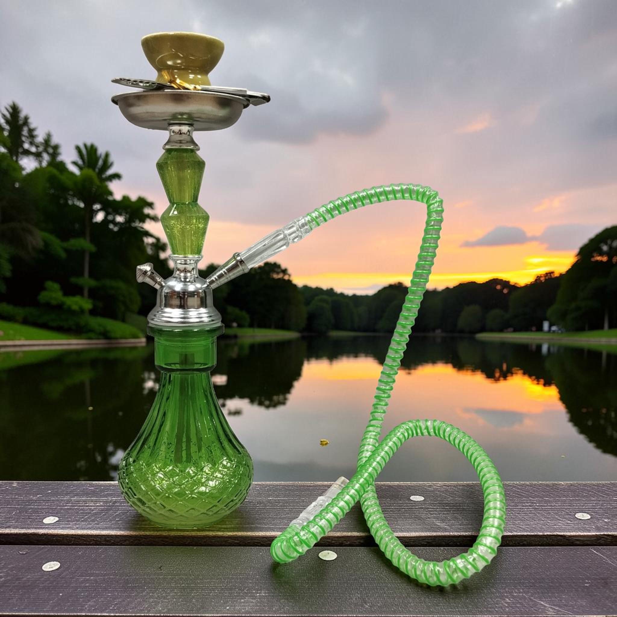 Кальян Hookah Amal 0011-1 на 1 человека 36 см Green (11865)