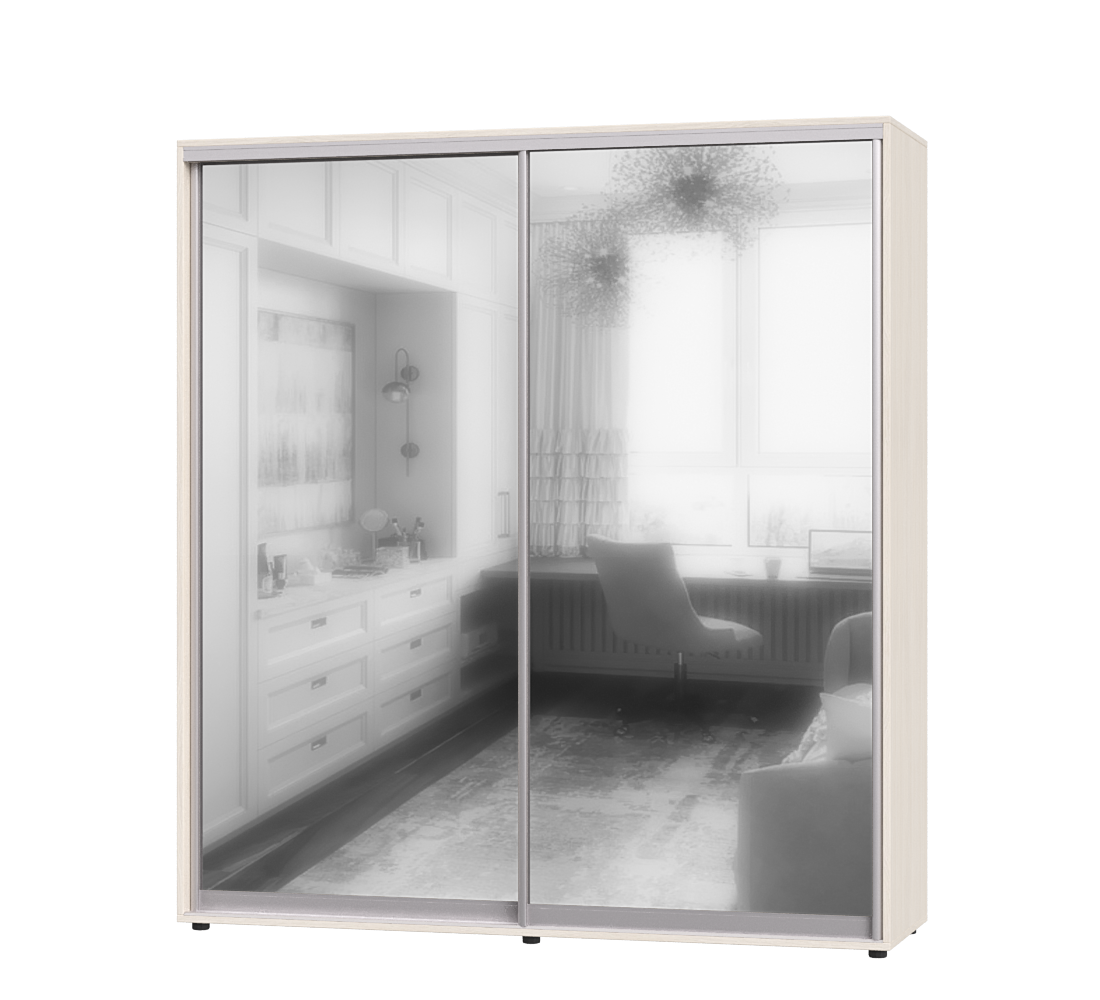 Шкаф-купе двухдверный Эверест ШК-05 210х60х220 см 
Дуб Молочный (07386)