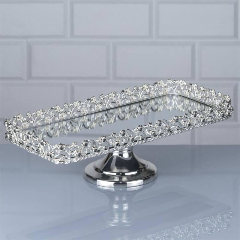 Ваза для фруктів Zeyve металева з дзеркальною основою 30х20 см Срібний (S04G) Ваза для фруктів Zeyve металева з дзеркальною основою 30х20 см Срібний (S04G)