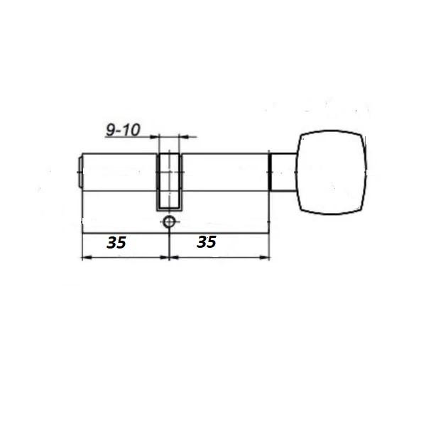 Цилиндр для замка Титан 3D серия M 70 C PB удлиненный ключ - фото 5 Цилиндр для замка Титан 3D серия M 70 C PB удлиненный ключ - фото 5