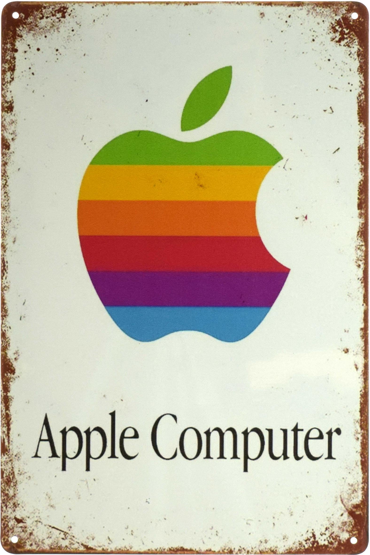 Табличка металлическая Apple Computer 20x30 см Табличка металлическая Apple Computer 20x30 см
