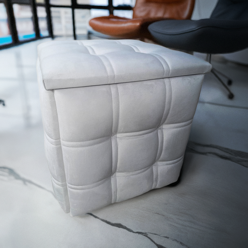 Пуф-трансформер Алмант Люкс 202 5в1 50х50х50 см Молочний - фото 1