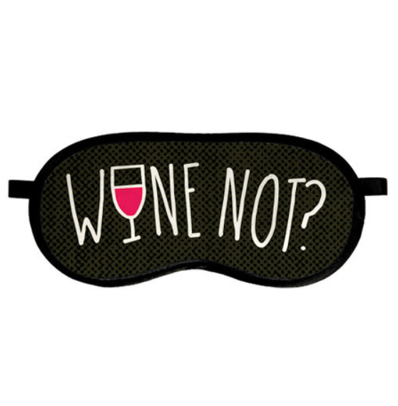 Маска для сна с охлаждающим эффектом гелевой вставкой Wine not 19х10 см Black (124287)