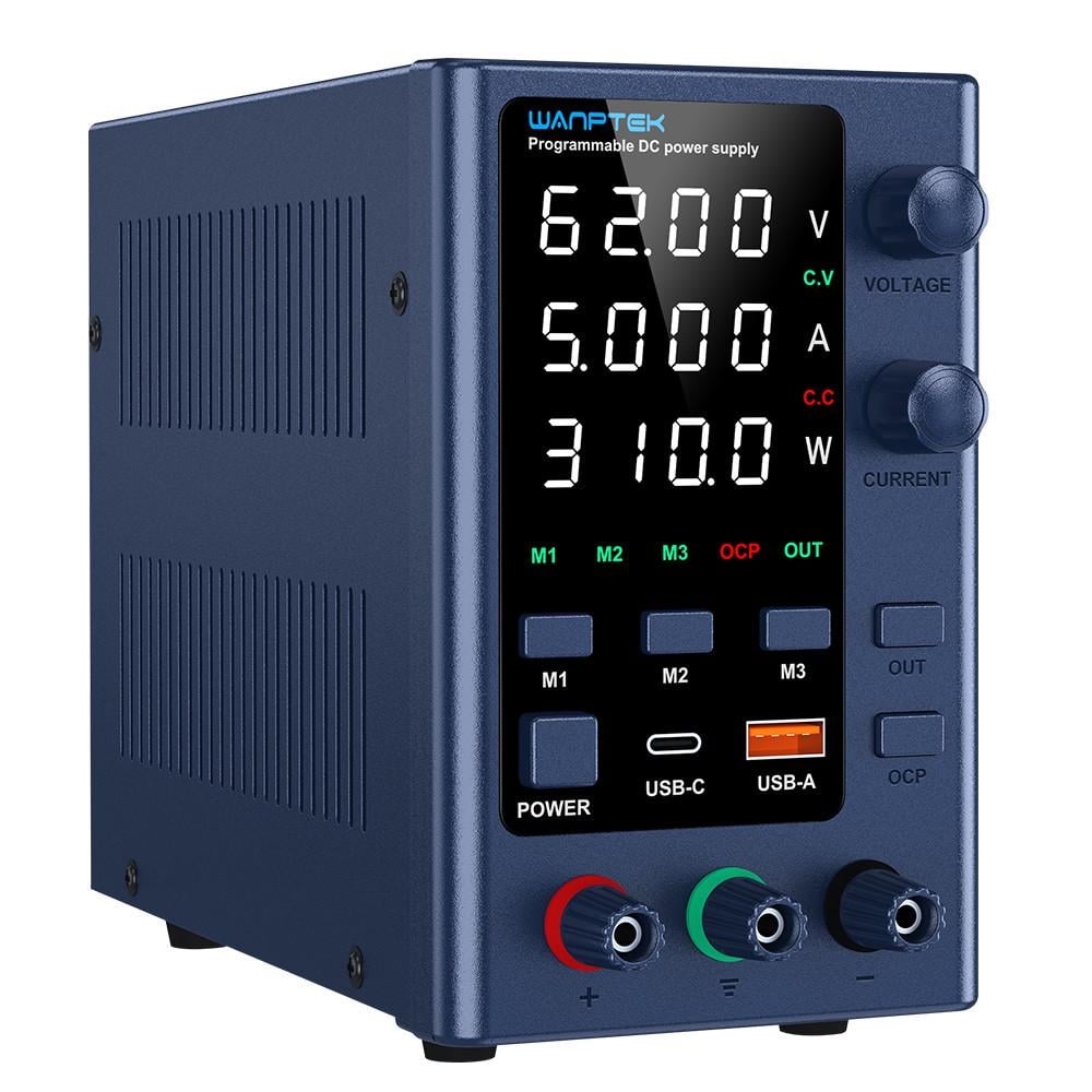 Лабораторный блок питания Wanptek EPS6205 62V 5А 310 Вт с енкодером/OCP и USB QC (2979072430)