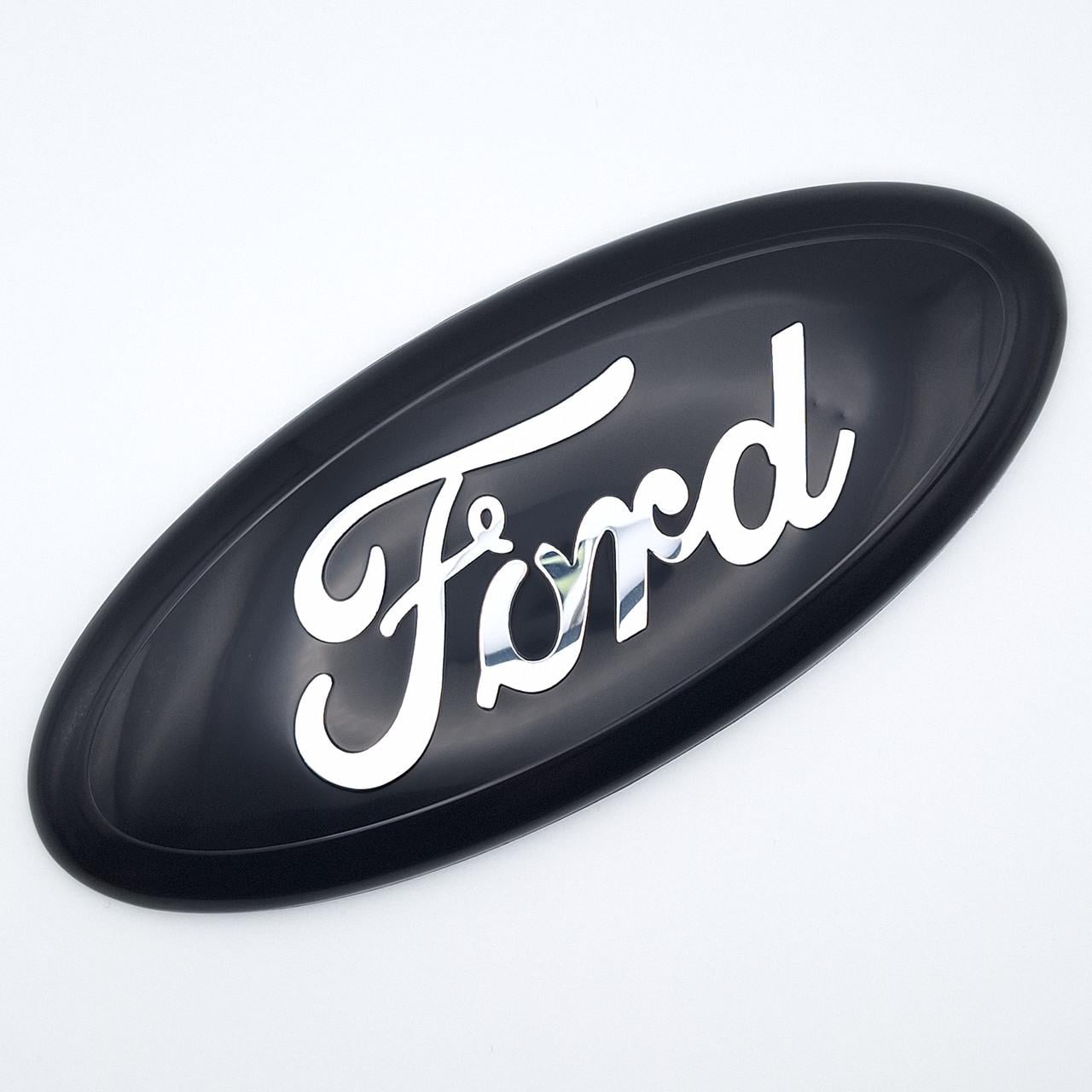 Эмблема Ford 178х73 мм Черный/Хром в сборе (2549681613)