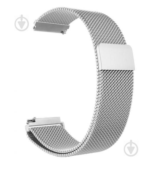Ремінець BeWatch для Xiaomi Amazfit Stratos | GTR 47 | Stratos 3 міланська петля 22мм Браслет Срібний (1020205)