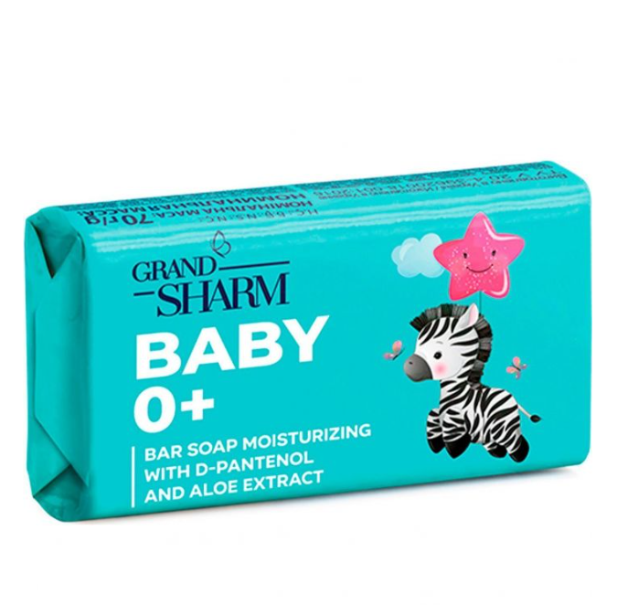 Мило дитяче Grand Sharm Baby 0+ з d пантенолом та алое 70 г (X-2474)
