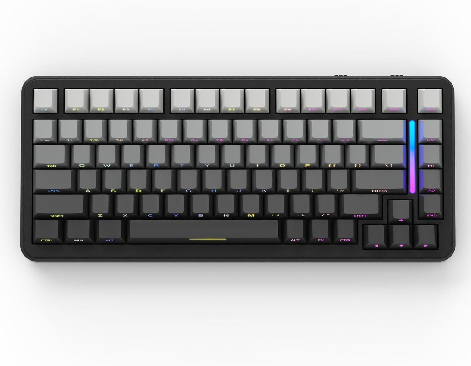 Клавиатура игровая attack shark M86 беспроводная механическая с RGB подсветкой с поддержкой HOT-SWAP Gradient Jade Switch White