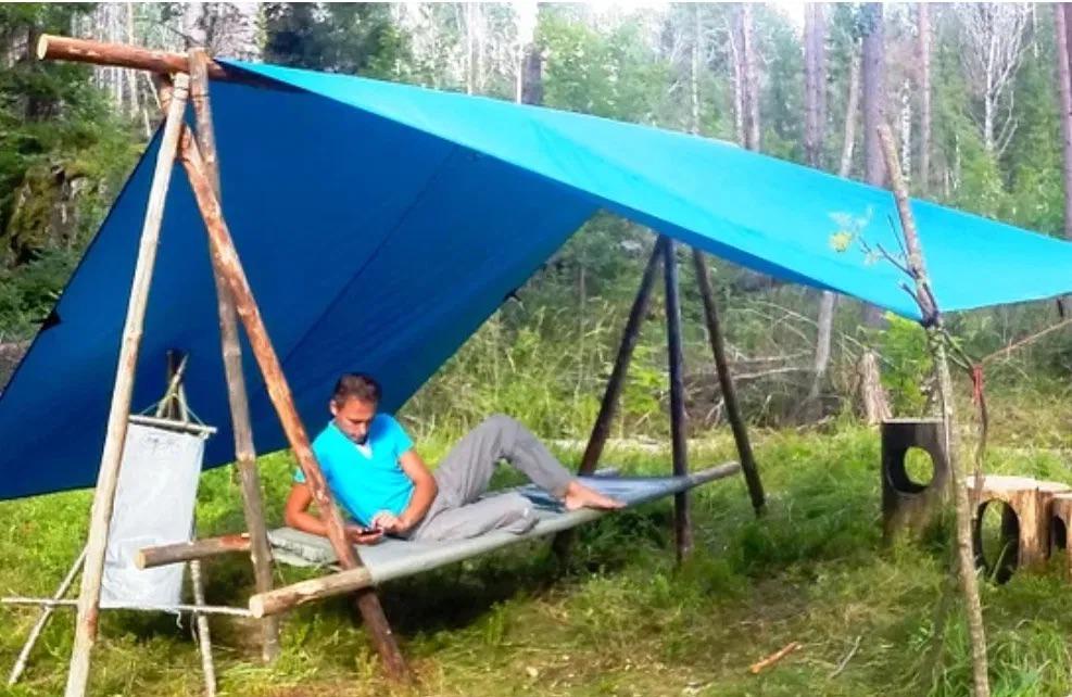 Тент PLANDEKA Wimar брезентовый водонепроницаемый 60 г/м² 6 x10 м - фото 6