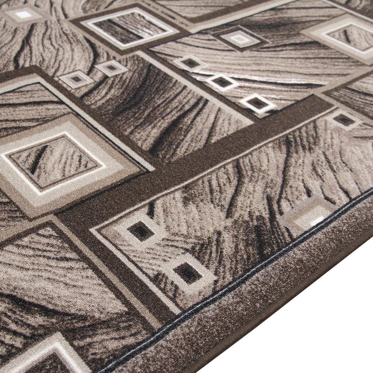 Ковер безворсовый на войлочной основе DAKARIA Print Run Квадрат p3 1,5x4 м Коричневый/Бежевый (00-00018811) - фото 6