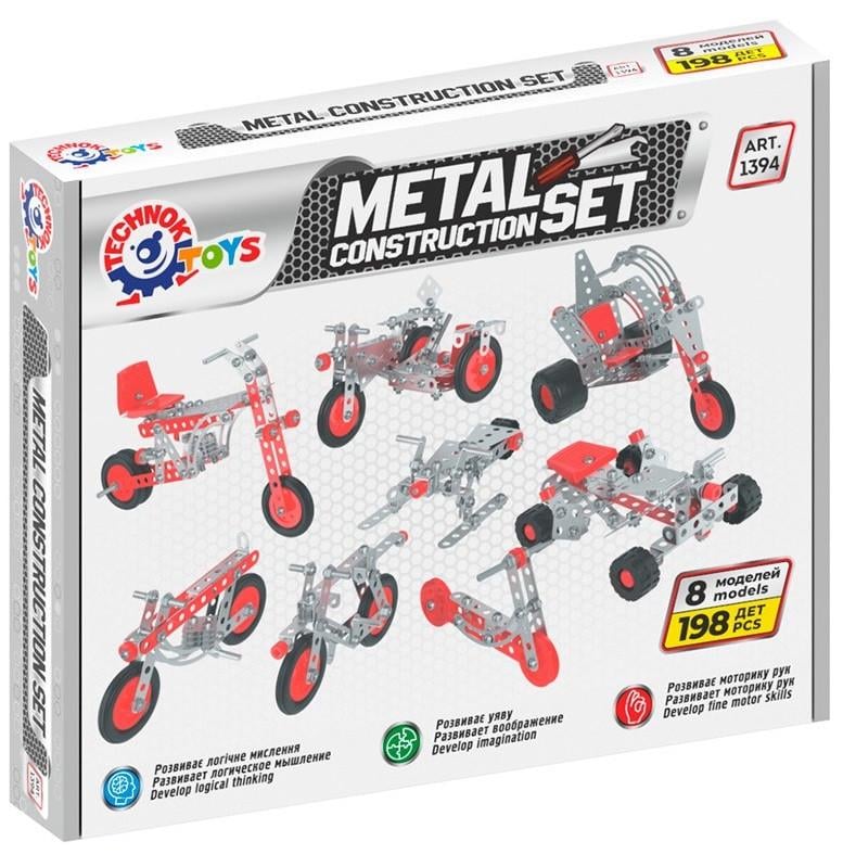 Конструктор дитячий металевий ТехноК Мототранспорт 198 дет. (28443419) Конструктор дитячий металевий ТехноК Мототранспорт 198 дет. (28443419)