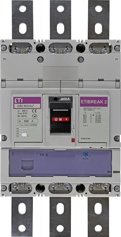 Автоматичний вимикач ETI EB2 800/3LF 3Р 630А 36кА (4671117)