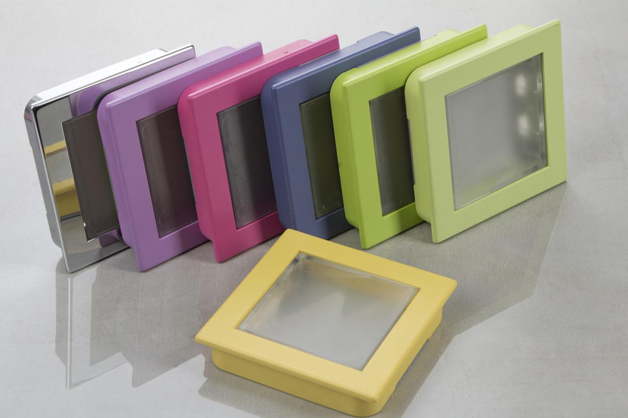 Меблева ручка врізна РП-23/64 Блакитний матовий із прозорою вставкою (16819) - фото 2 Меблева ручка врізна РП-23/64 Блакитний матовий із прозорою вставкою (16819) - фото 2