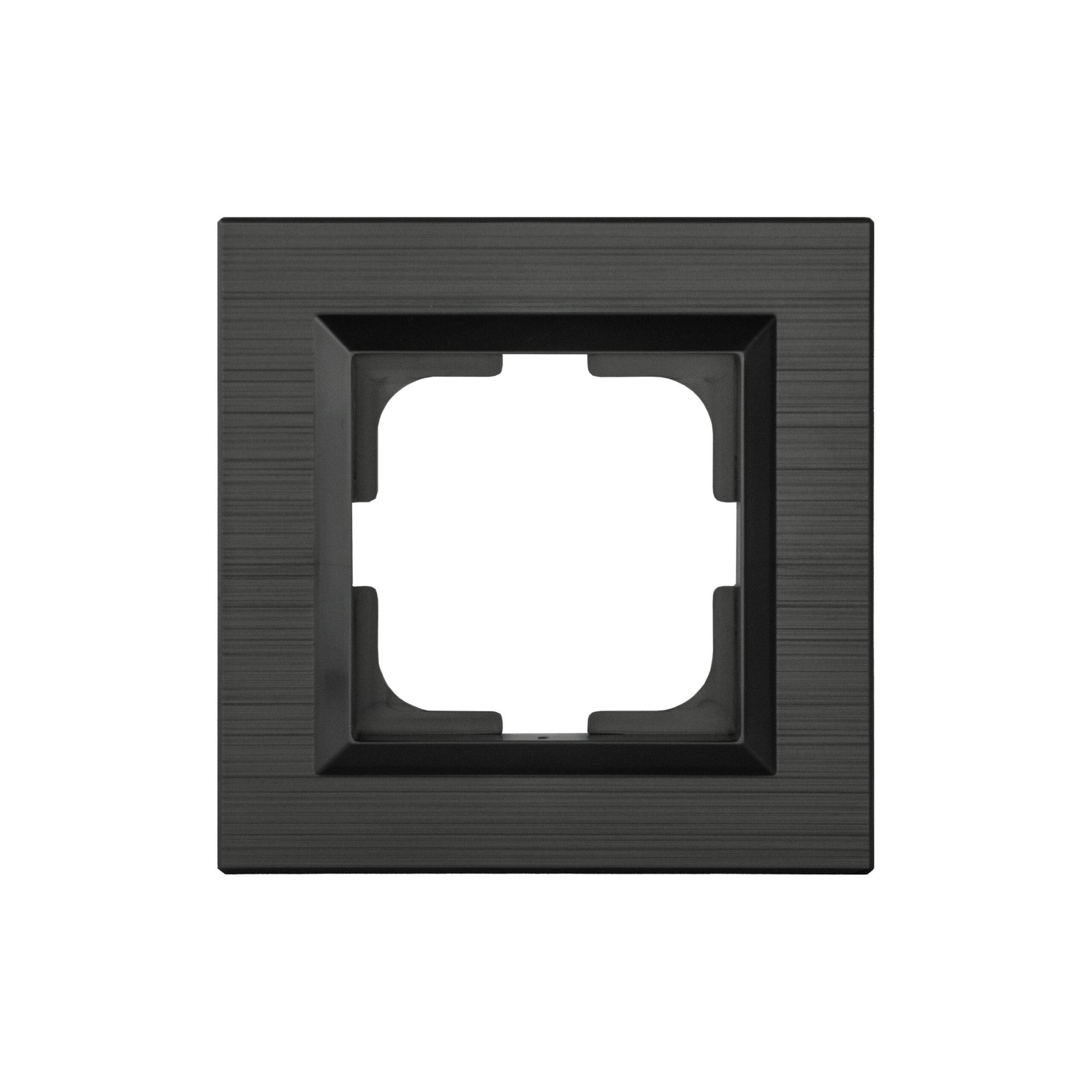 Рамка одноместная HOROZ ELECTRIC QUANTUM Серый магнит (405-310000-096)