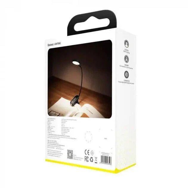 Настольные лампы BASEUS Mini Clip Lamp LED Лампа DGRAD-0G на прищепке 350 mAh Grey - фото 8