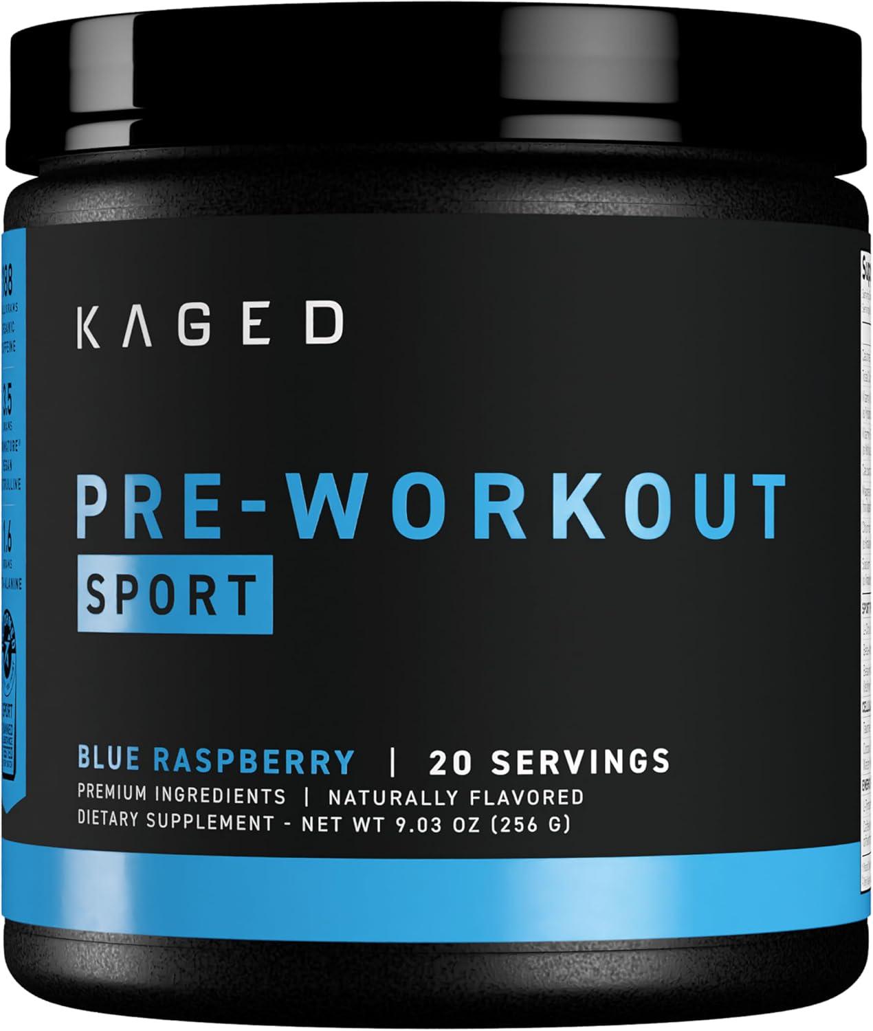 Предтренировочный комплекс Kaged Muscle Pre-Workout Sport Blue Raspberry 266 г