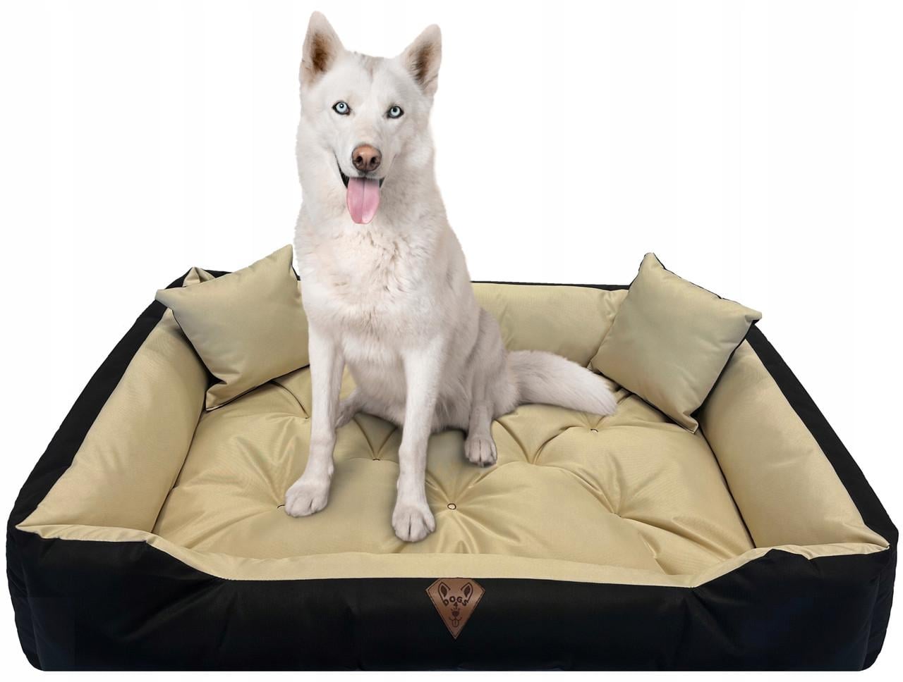 Лежак для великої собаки Ecolen Basic водостійкий 130x105 см Бежевий (2825475818)