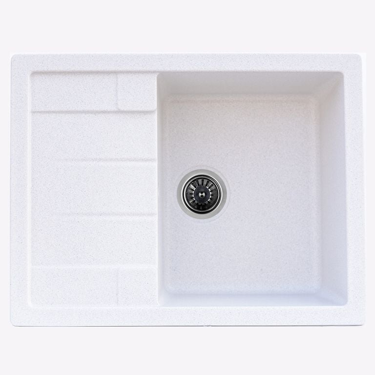 Мийка кухонна Platinum Lotos 6550S Білий в чорну крапку (353268)