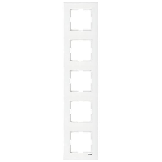 Рамка на 5 мест вертикальная VIKO Karre Белый (90960224)