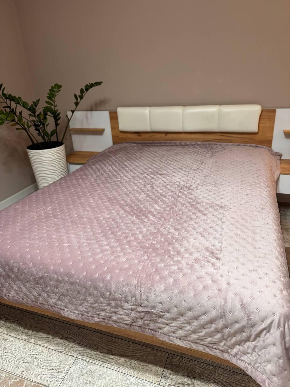 Плед велюровый евро 210х230 см Розовый (П4К-al-25-vel-004)