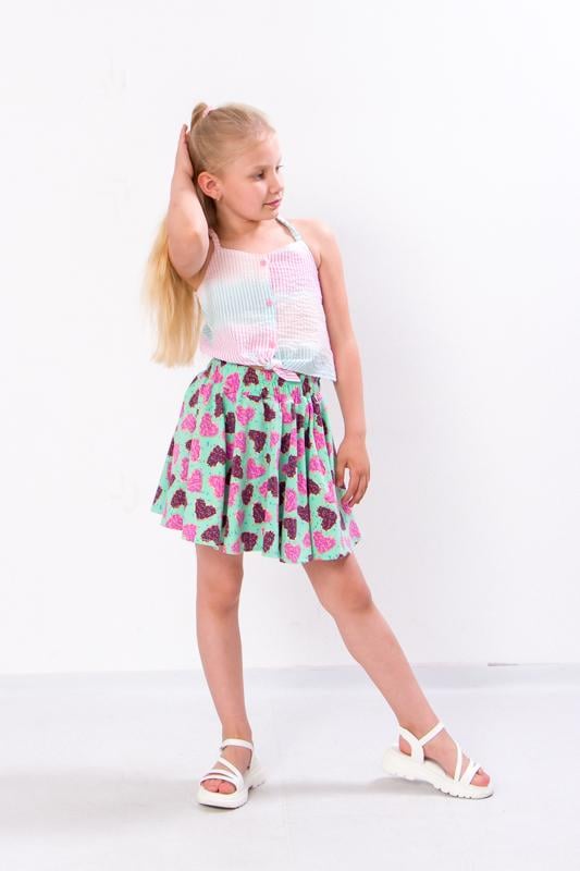 Спідниця для дівчинки Носи Своє 128 см М'ятний (6276-043-v6)