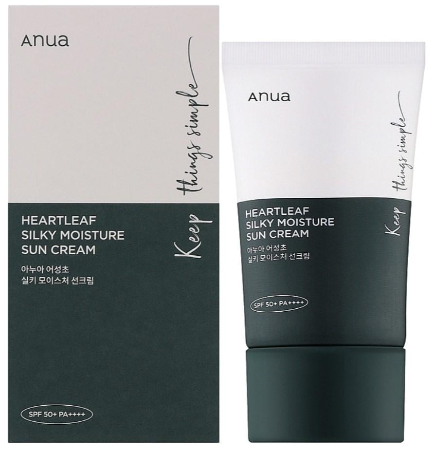 Крем солнцезащитный ANUA Heartleaf Silky Moisture Sunscreen SPF 50 - фото 2 Крем солнцезащитный ANUA Heartleaf Silky Moisture Sunscreen SPF 50 - фото 2