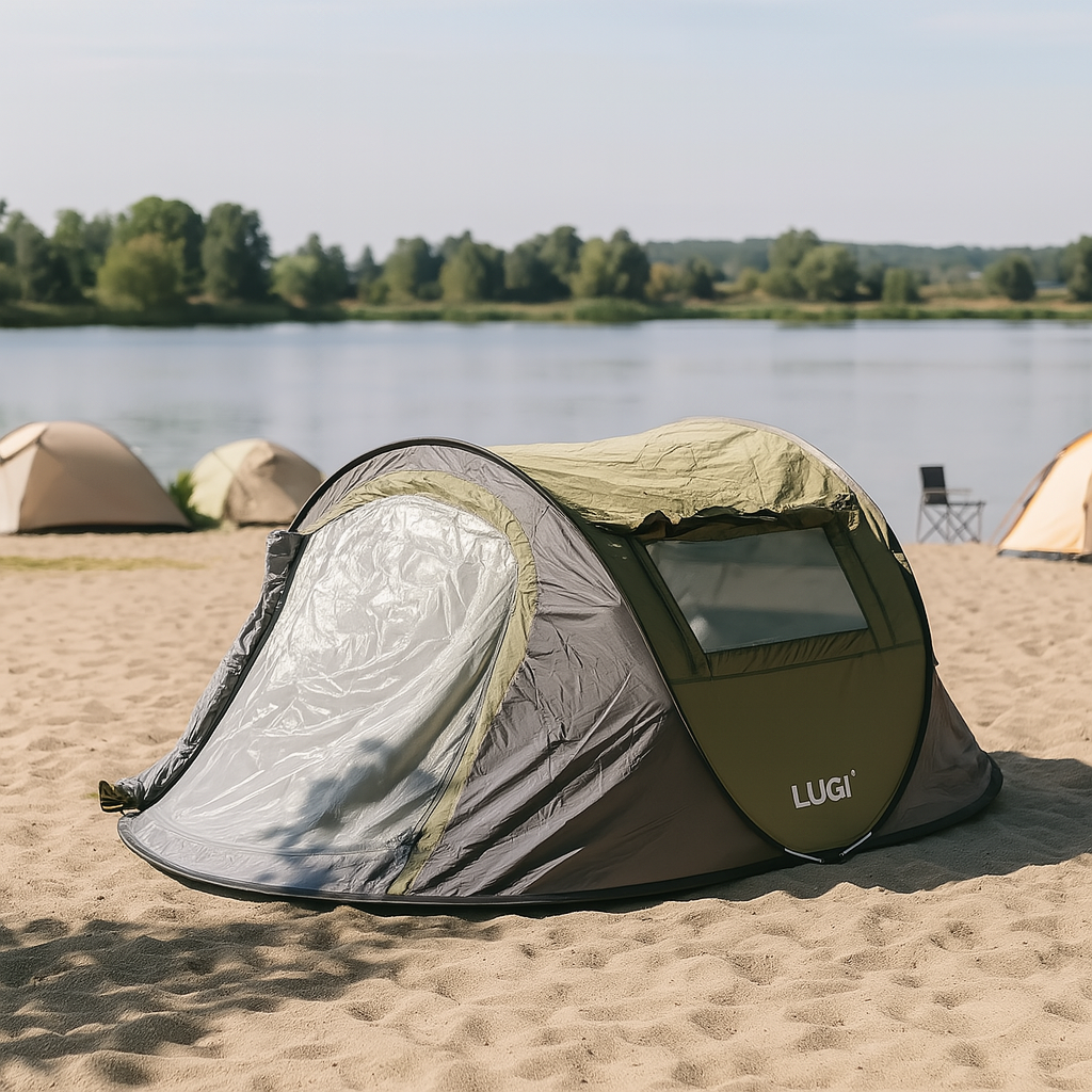 Намет туристичний для кемпінгу 2 місний саморозкладний 2,45х1,45 м - фото 2