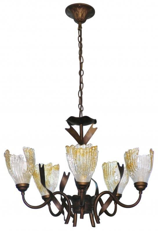 Люстра підвісна кантрі Brille BKL-157S/5 на 5 плафонів