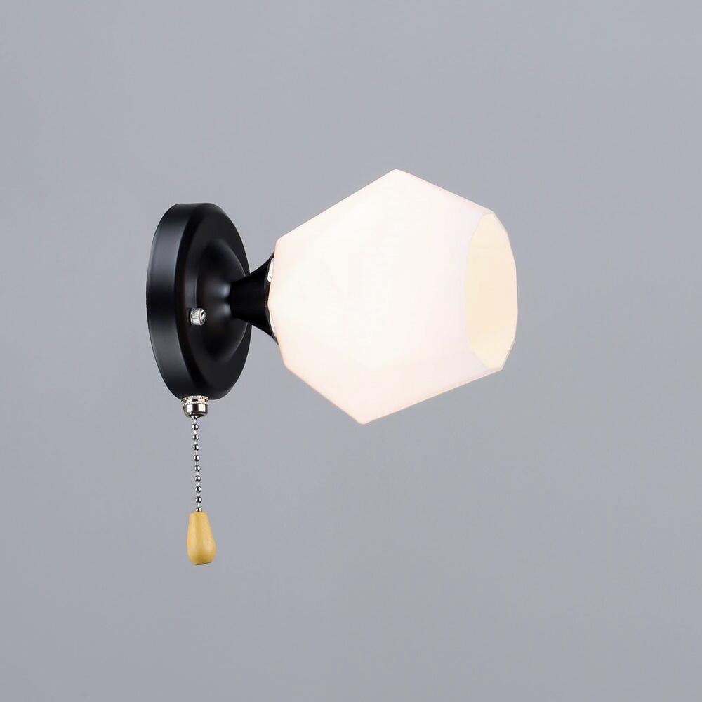 Бра Light House SRS-19446/1W BK+CR Чорний/Хром/Білий (123013)