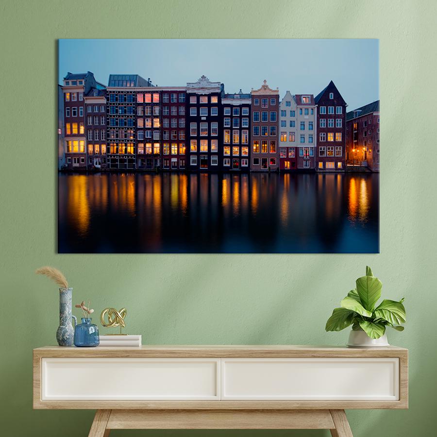 Картина город Архитектура Амстердама 120x80 см (A593-1)