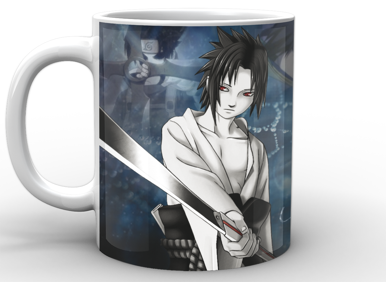 Чашка Gee! Наруто Naruto Саске Учиха Белый NA.02.014