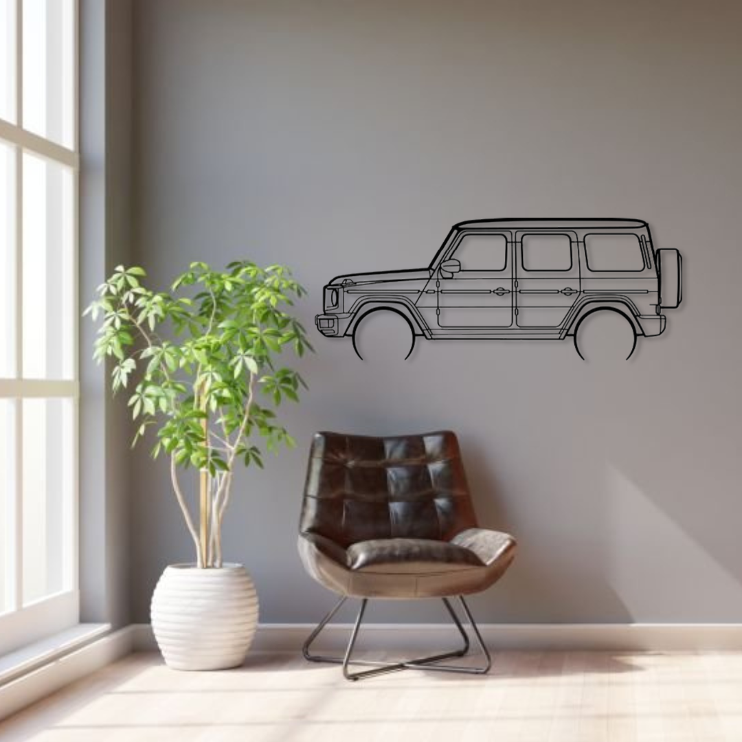Декор на стену авто Mercedes-Benz G-класс 2020 из металла 140 см (auto120)
