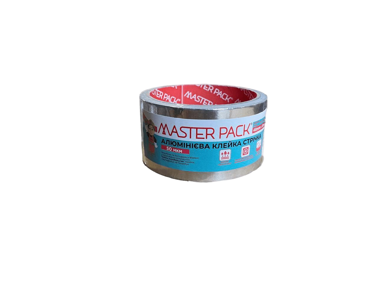 Лента алюминиевая клейкая Master Pack 48x10 м