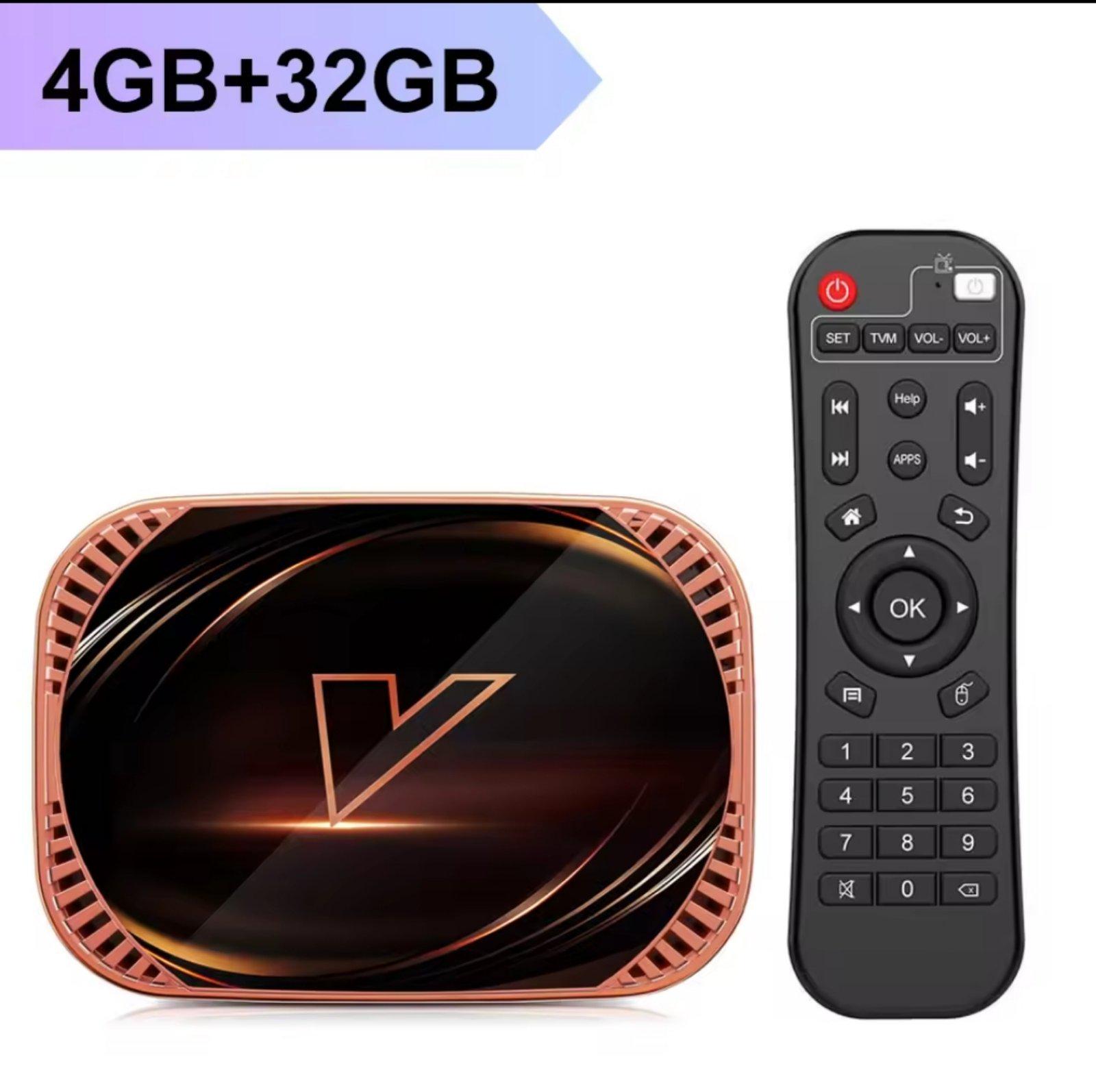 Смарт-тв приставка Vontar X4 Amlogic S905X4/ 4GB/32GB/LAN (004666)