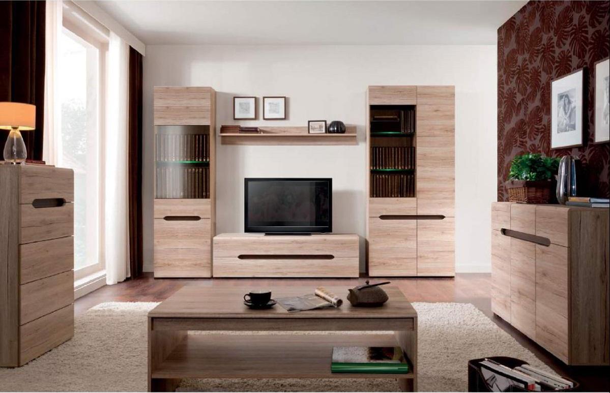 Стінка в вітальню Gerbor Ельпасо Дуб Сан-Ремо комплект з ДСП