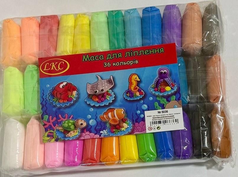 Пластилин 36 цветов по 11 грамм (5036)