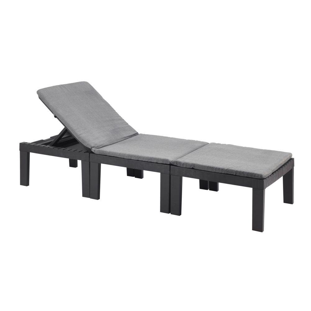 Комплект садовой мебели Progarden DUETTO лежак/2 кресла/столик с подушками 3в1 Черный (10774073) - фото 3