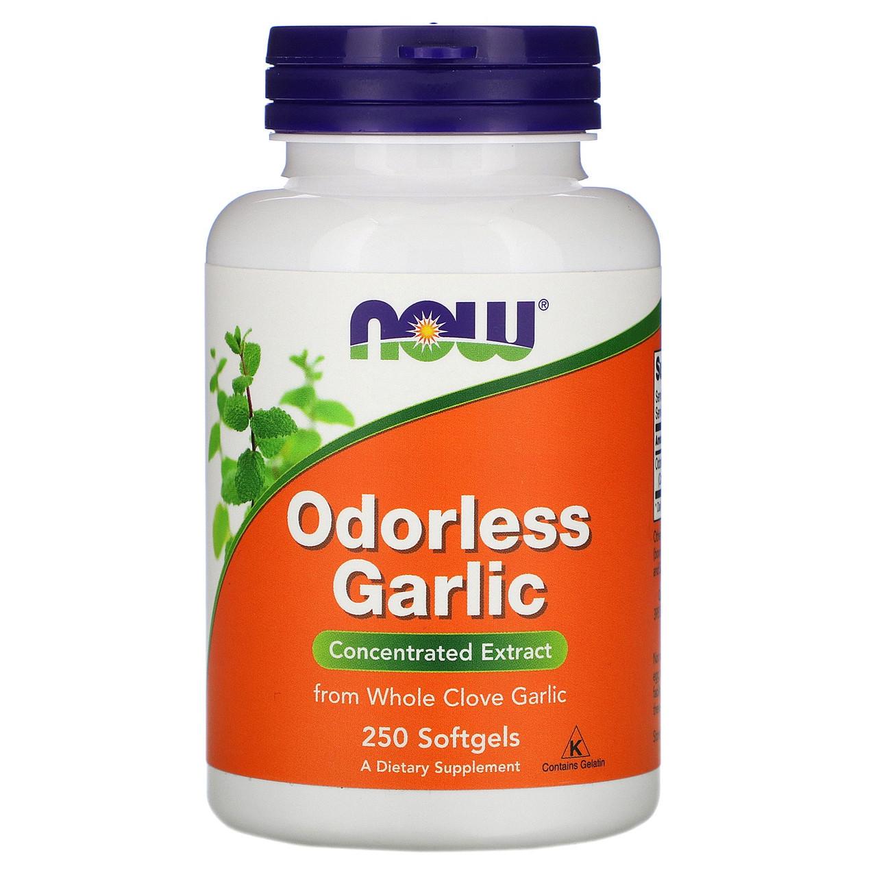 Чеснок Now Foods Odorless Garlic концентрированный экстракт 250 желатиновых капс. 50 мг (1189063712)