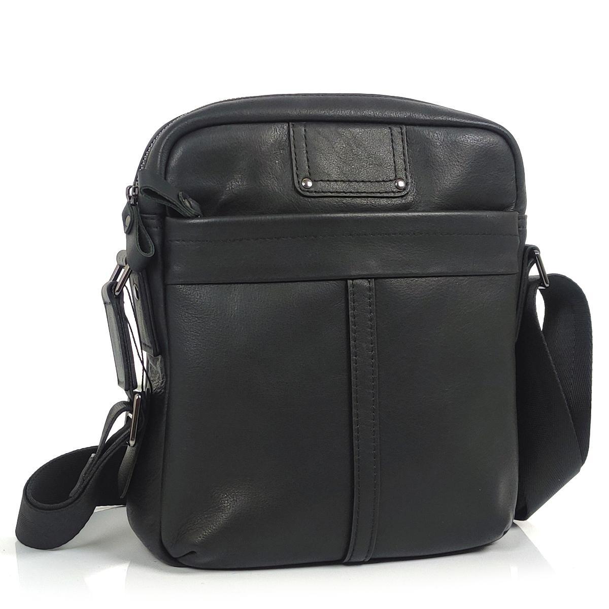Мужская сумка через плечо Royal Bag S-JMD10-8017A из натуральной кожи Черный (5574)