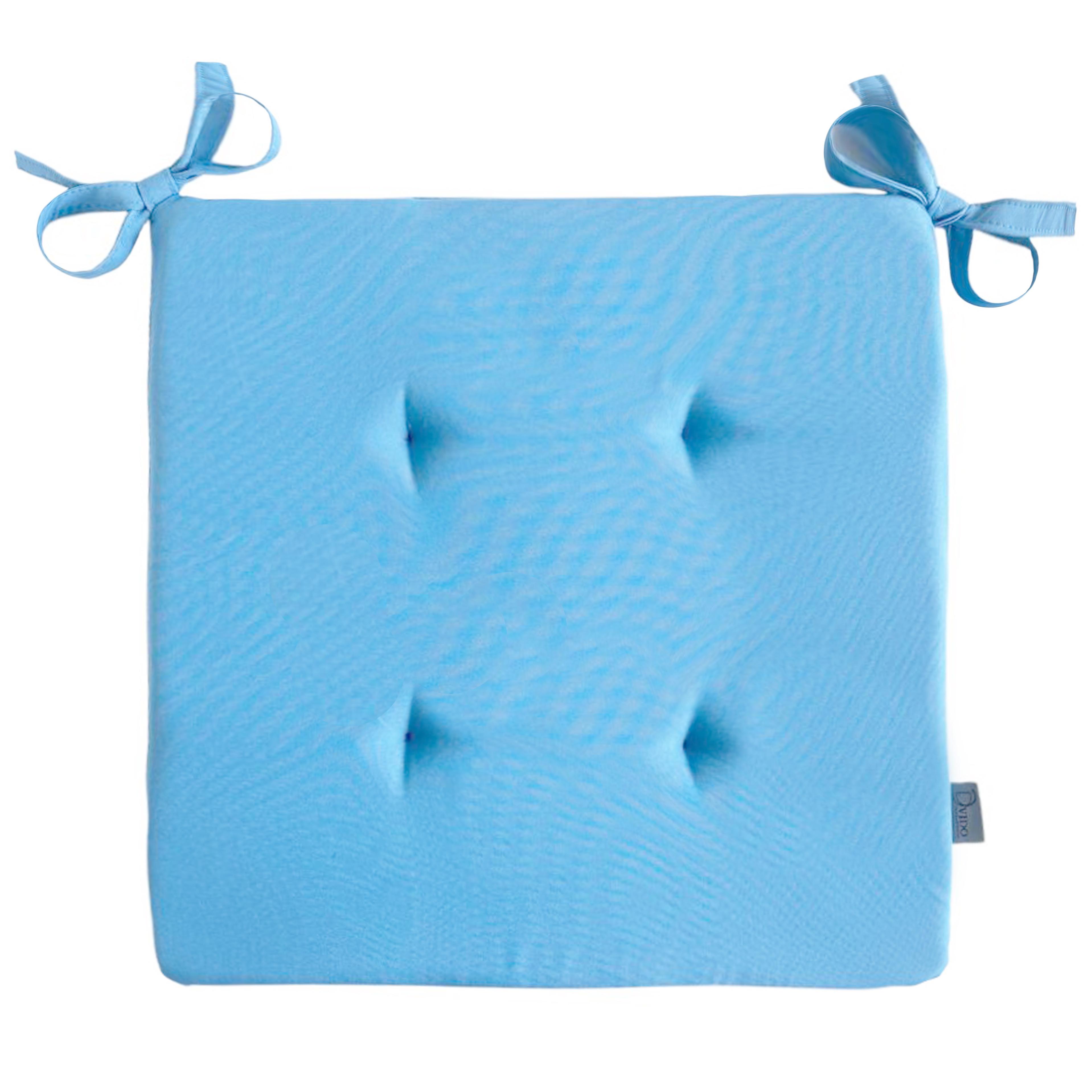 Подушка для стула/кресла/табурета 35х35х2 см Светло-голубой (2407218408)