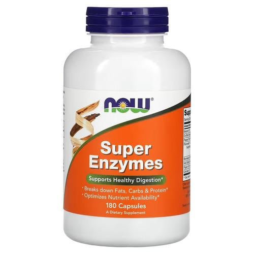 Энзимы NOW Super Enzymes 180 Capsules (NOW-02964)