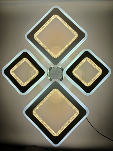 Люстра потолочная LED Valeso с музыкальной колонкой/RGB подсветкой/пультом 86 Вт Белый (SP000052026)
