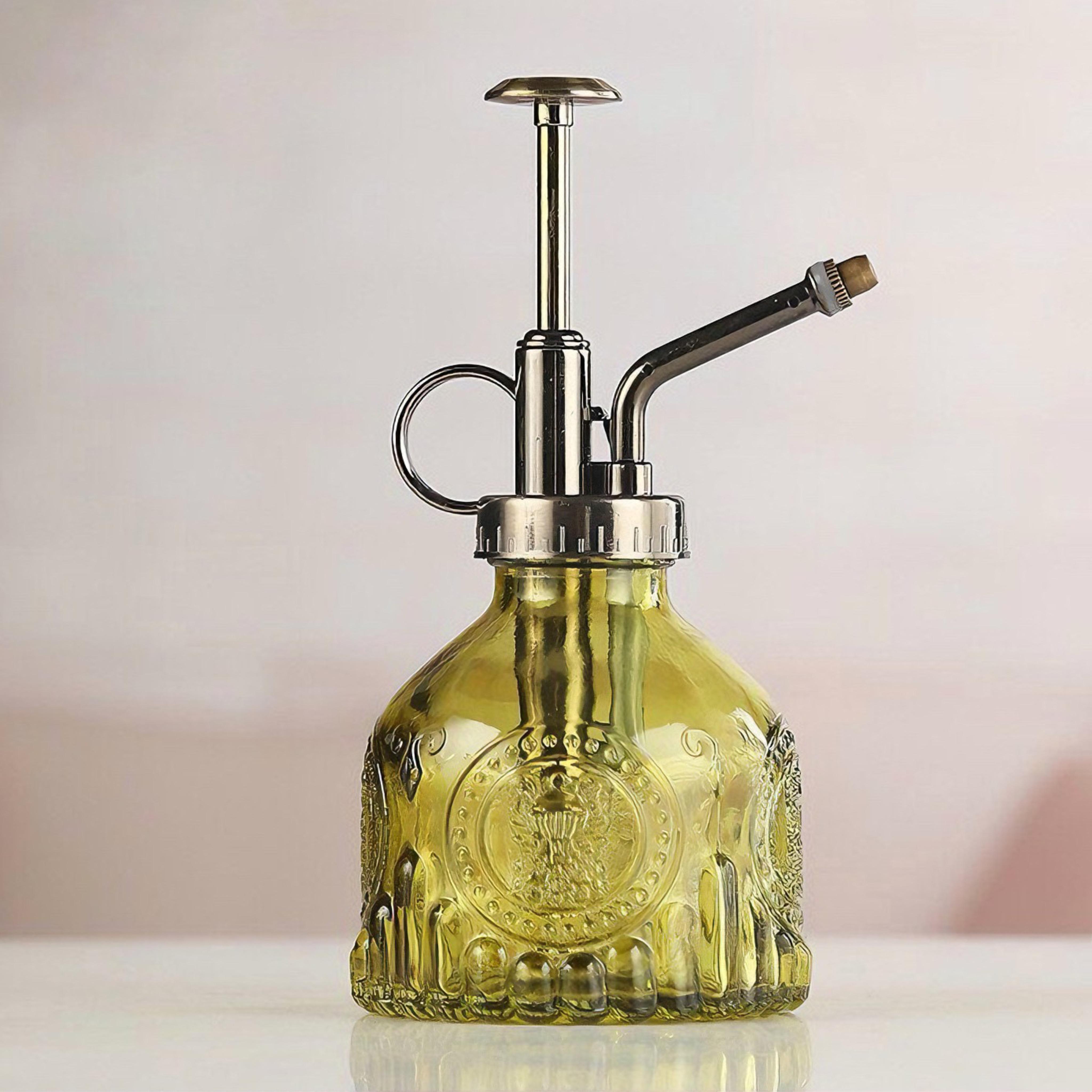 Обприскувач вінтажний для квітів зі срібною фурнітурою Жовтий