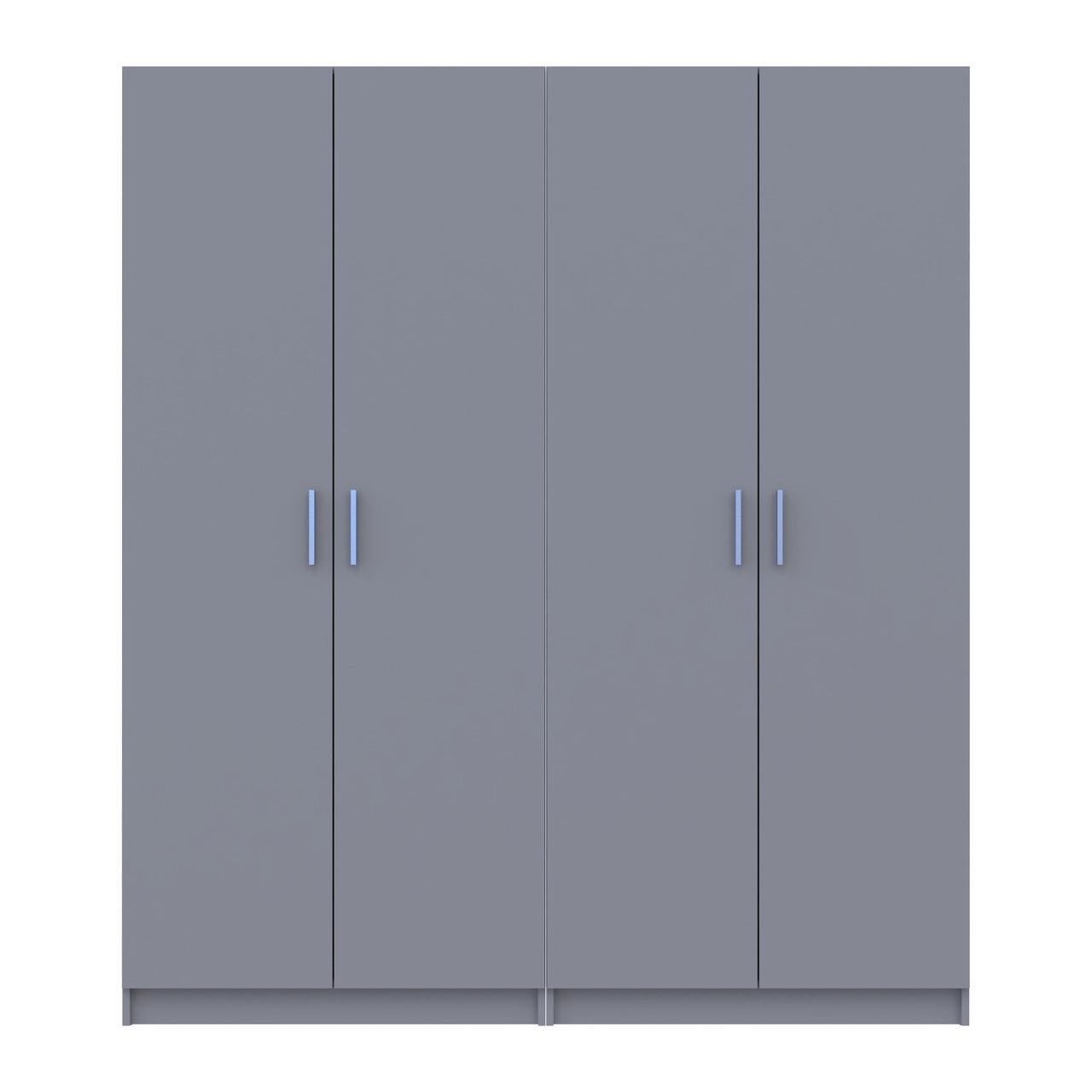 Комплект Doros Промо с полками 2/2 ДСП 180х48х204 см Серый (DRS-011627)