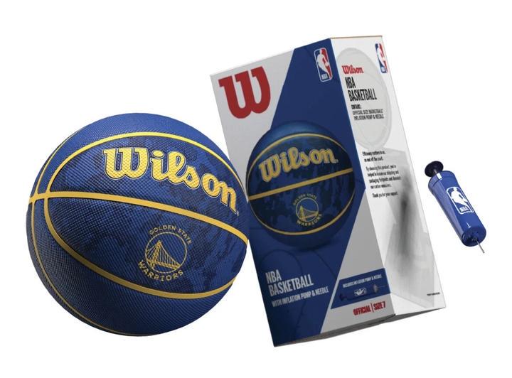 М'яч баскетбольний в подарунковій коробці/насос Wilson NBA TEAM TIEDYE BSKT GS WARRIORS size 7 (WZ4007802XP)
