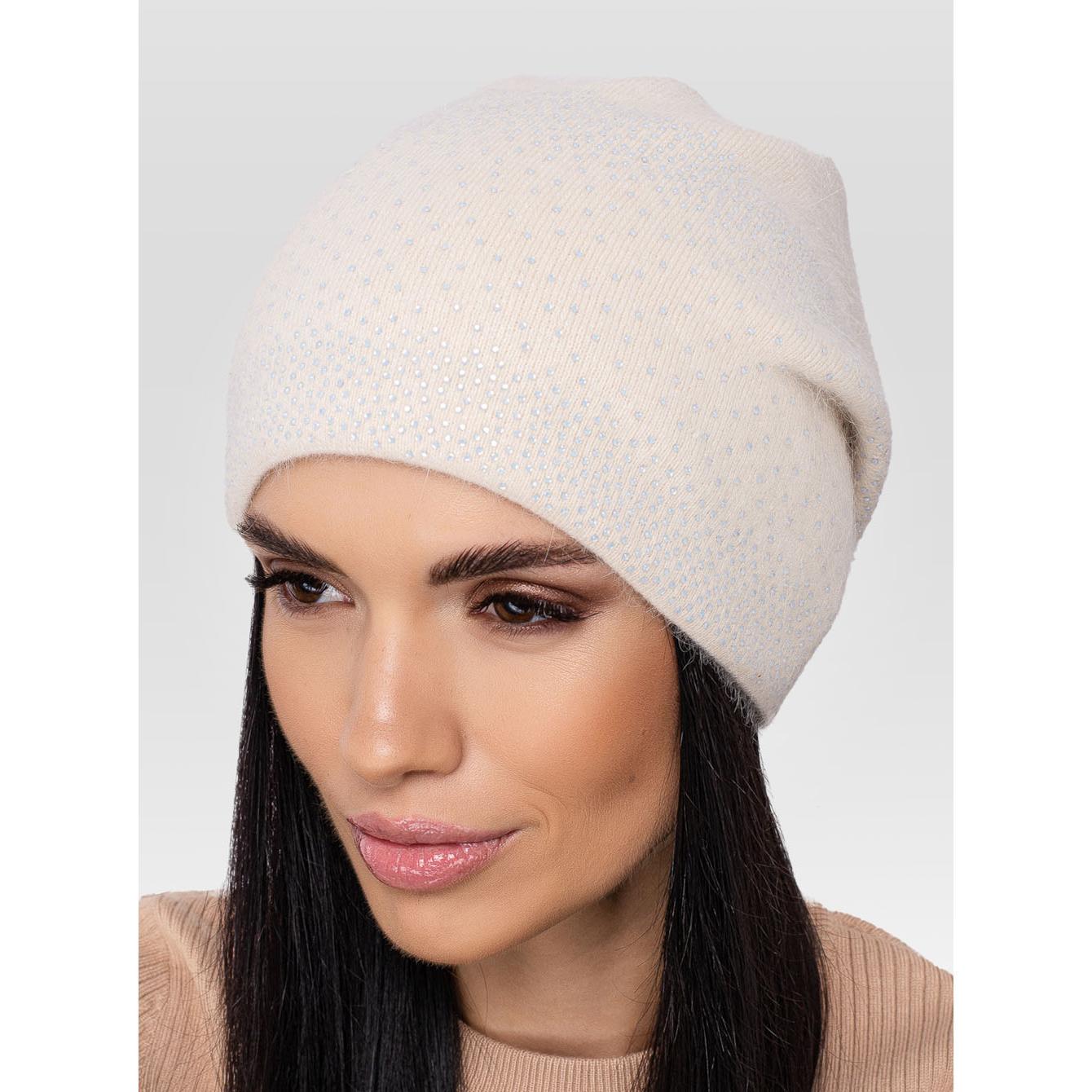 Шапка женская ангоровая Leks Сузирья one size Жемчуг - фото 1